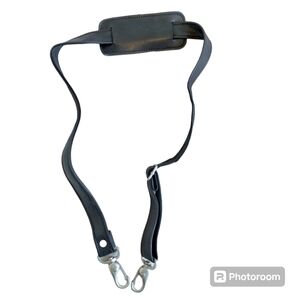 Crossbody replacement strap Brushed Nickel hardware black